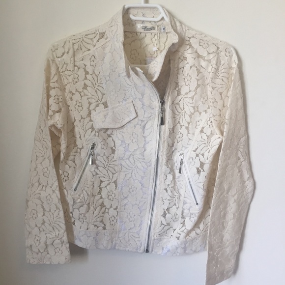Biker Style Lace Jacket - Picture 1 of 5